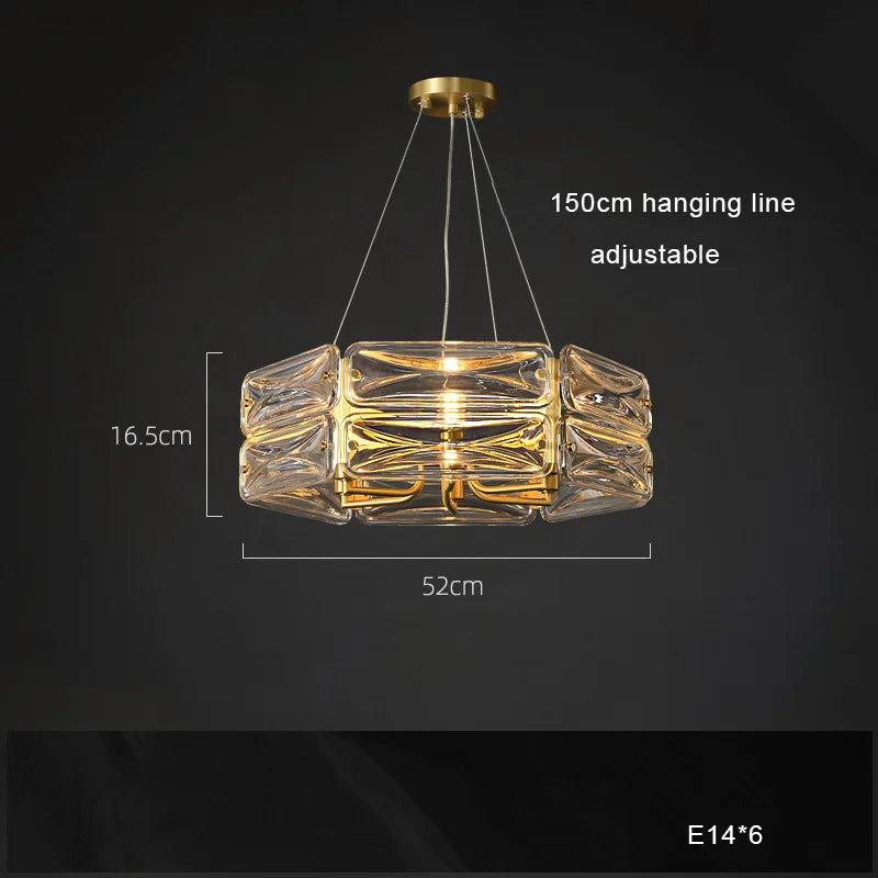 lustre nordique en cuivre led monté en surface moderne et luxueux