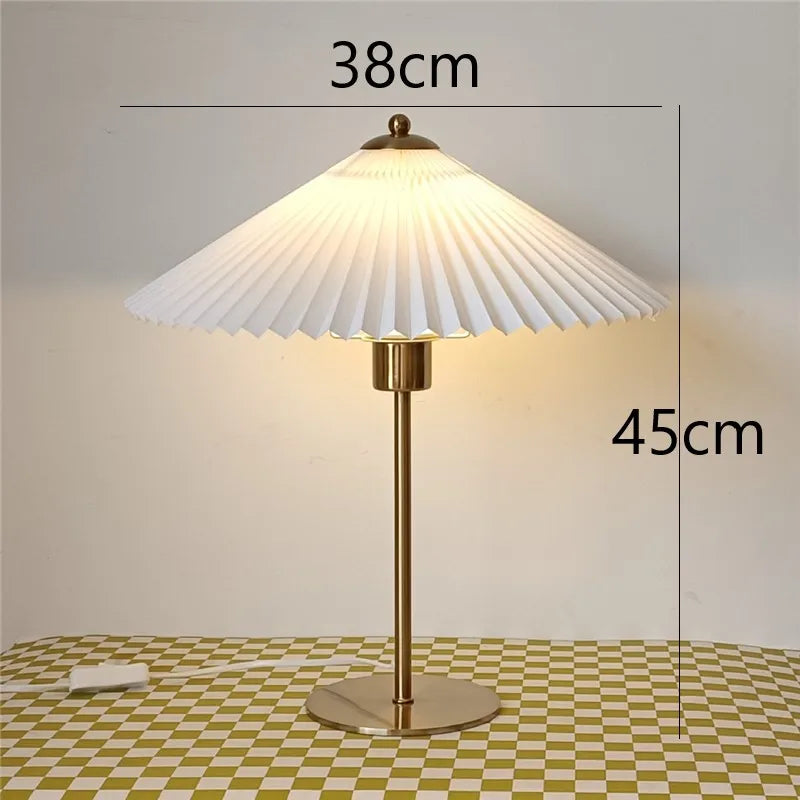 lampadaire rétro avec abat-jour plissé éclairage décoratif polyvalent