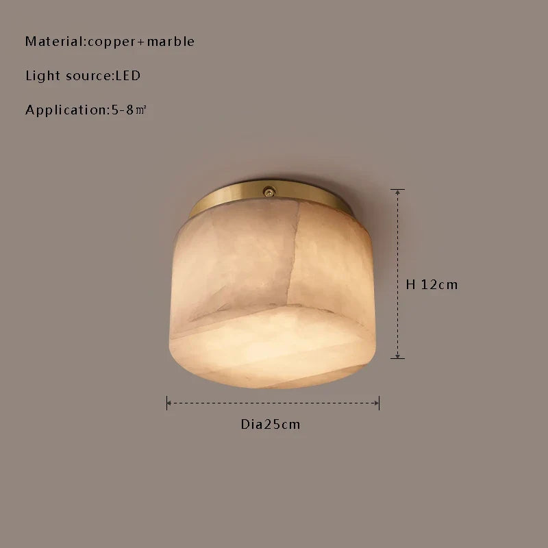 plafonnier led design moderne en marbre naturel haut de gamme