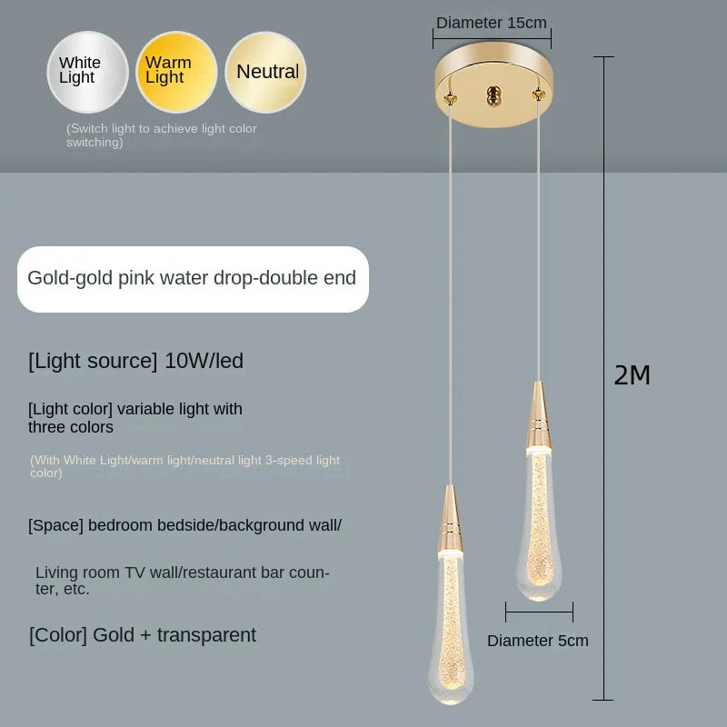Suspension en cristal au design moderne