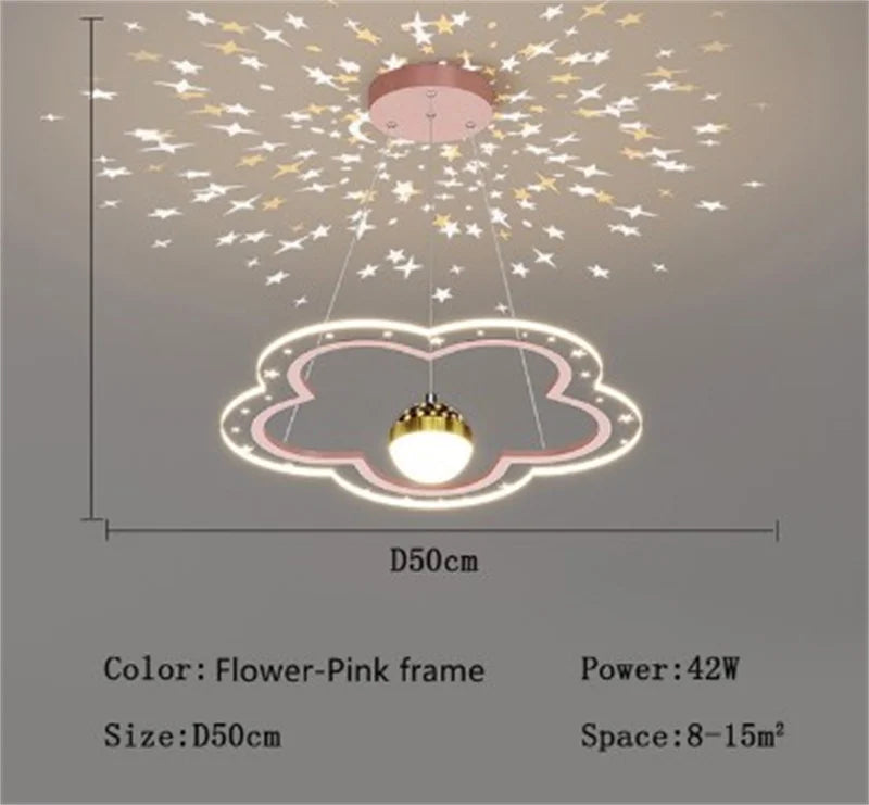 lustre moderne en forme d'étoile pour chambre d'enfant décorative