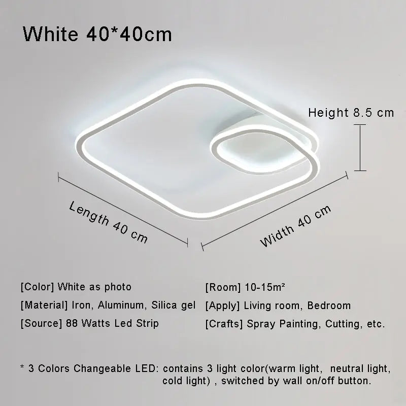 plafonnier led moderne pour éclairage intérieur décoratif