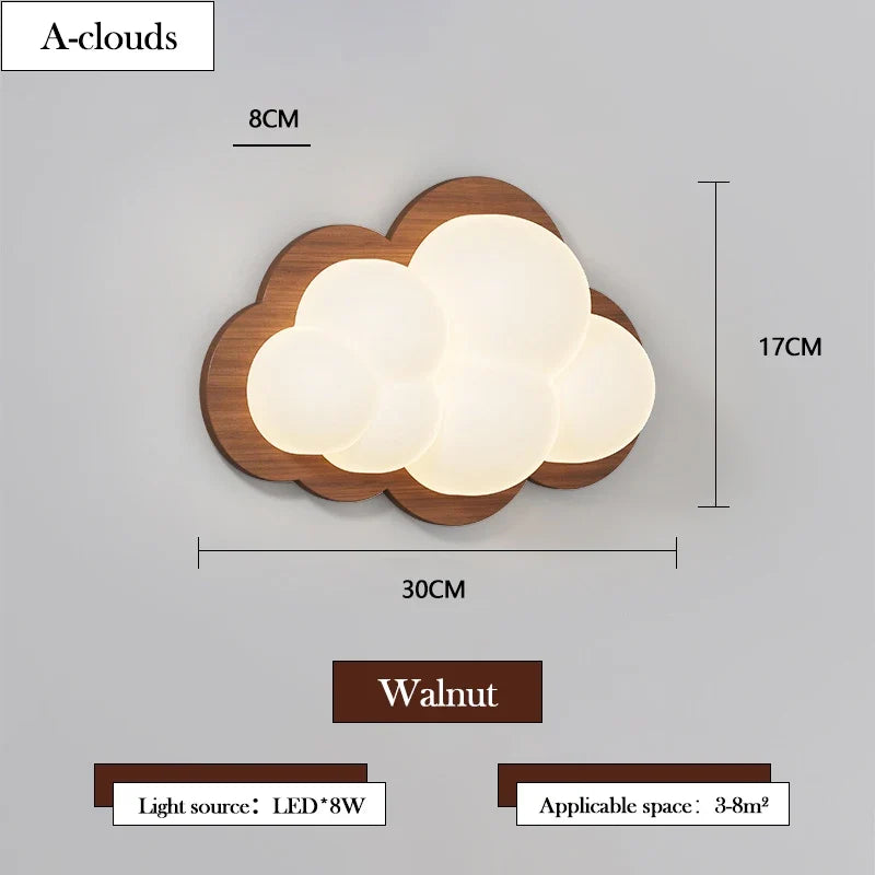 applique murale nuage décorative pour chambre d'enfant