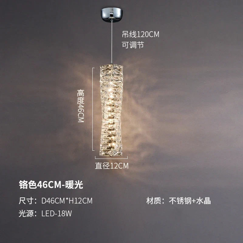 plafonnier moderne en cristal k9 pour décoration intérieure luxe