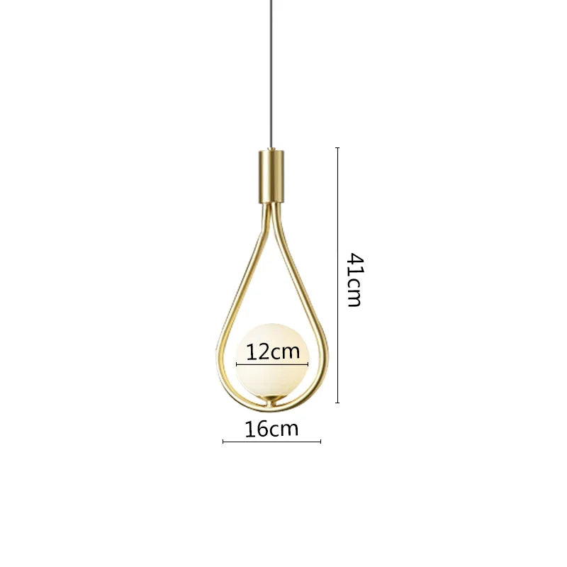 Suspension Anneau en métal noir LED