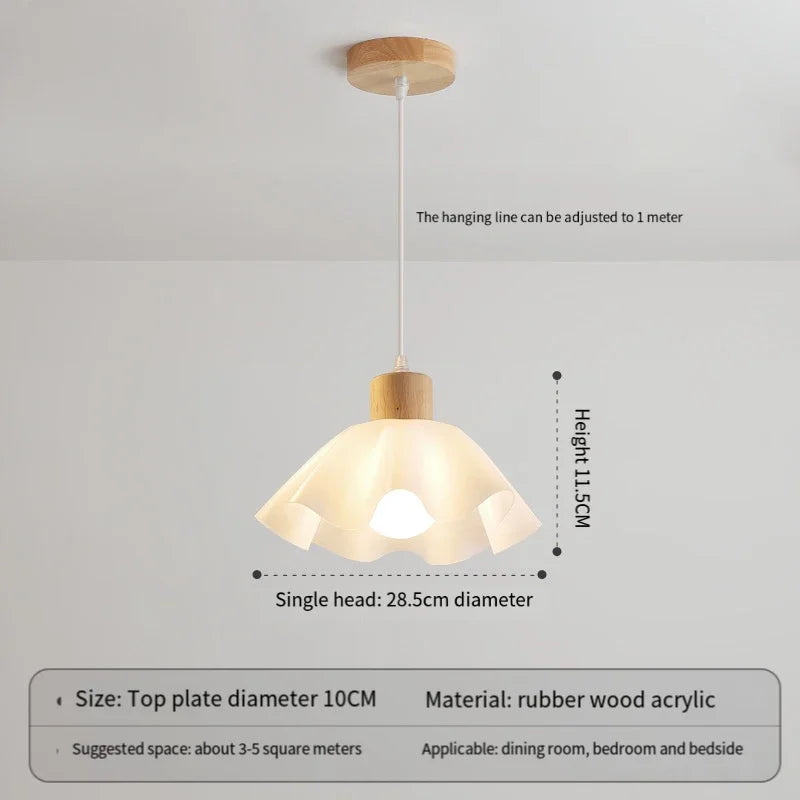 plafonnier led fleur style nordique rétro japonais décoratif 	 2023
