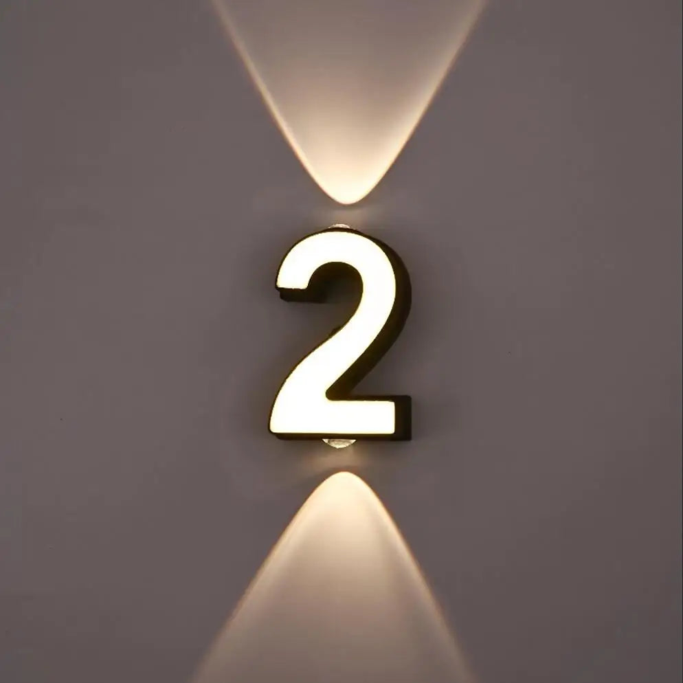 applique murale LED numéro de chiffre intérieur et extérieur IP65 étanche moderne minimalisme Style aluminium porche lumières de jardin