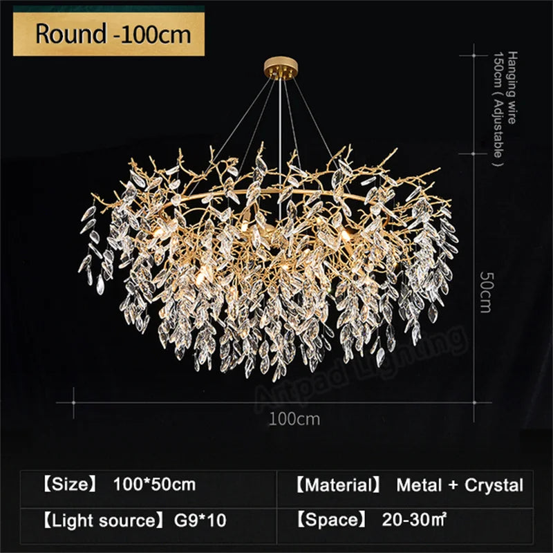 lustre en verre doré design luxueux pour décoration intérieure