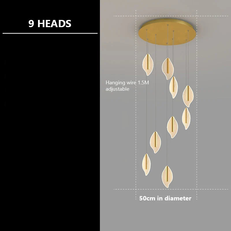 lustre moderne en acrylique pour éclairage décoratif intérieur
