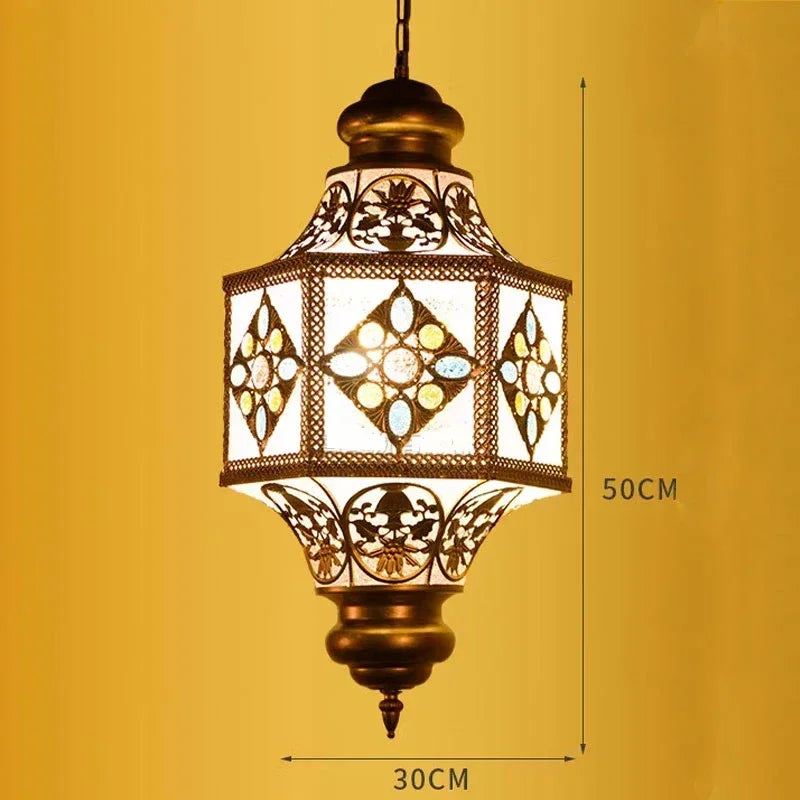 lustre suspendu asiatique décoratif pour intérieur bohème