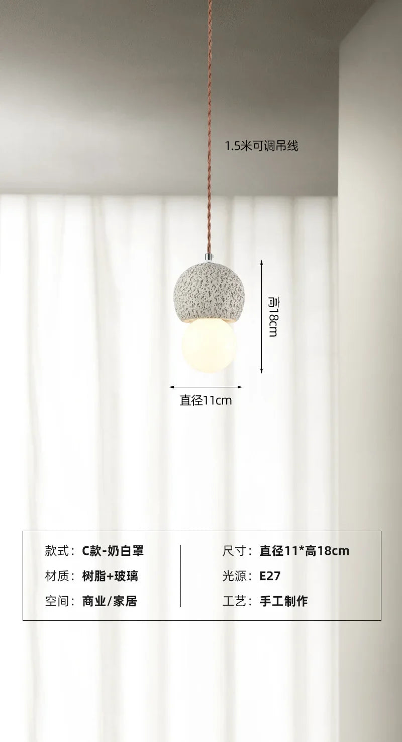 suspension wabi-sabi design luminaire nordique créatif pour intérieur