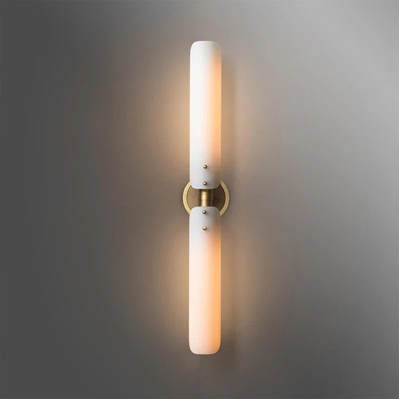 applique murale Art déco cuivre or blanc lumière LED pour chambre