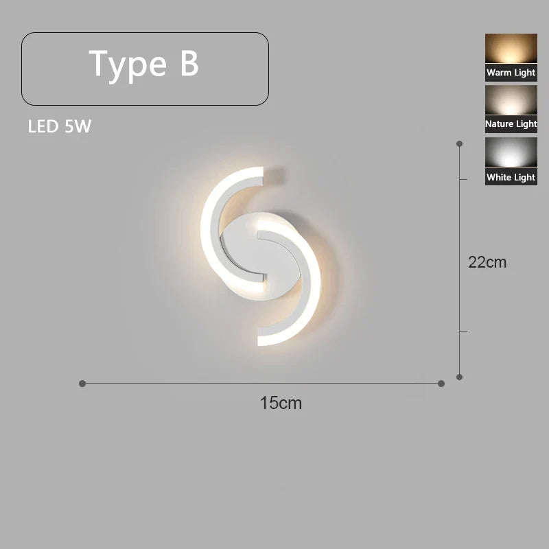 applique murale led minimaliste montée en surface