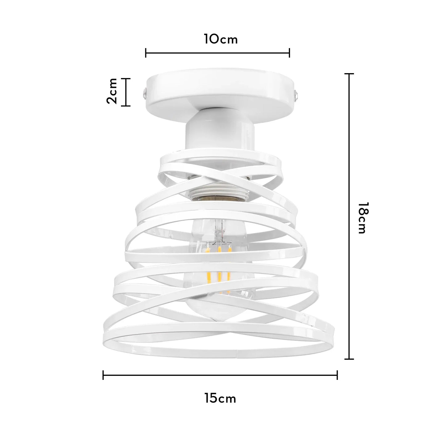 Suspension rétro moderne abat-jour tourbillon éclairage