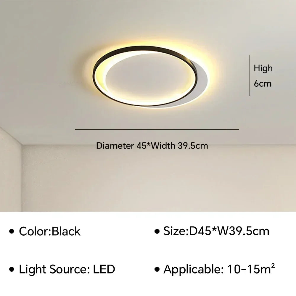 plafonnier moderne à leds pour décoration intérieure élégante