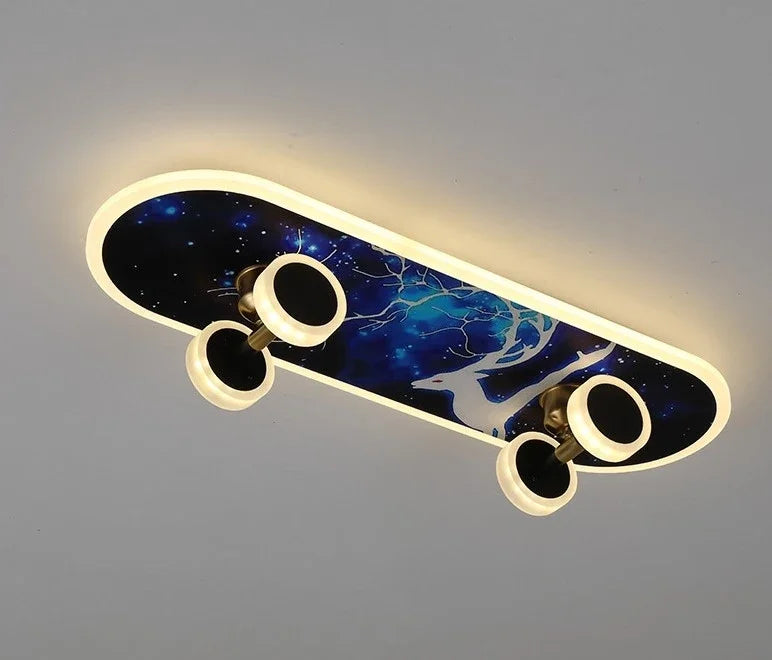 Plafonniers créatifs en forme de Skateboard