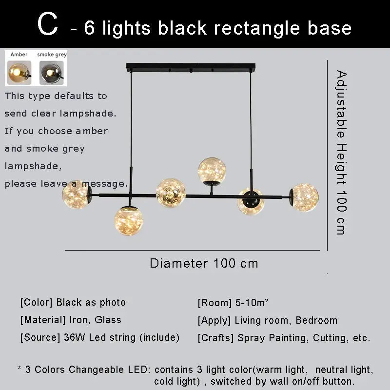 lustre led moderne design nordique pour décoration intérieure