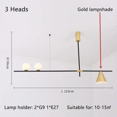 suspension moderne en verre pour décoration intérieure élégante