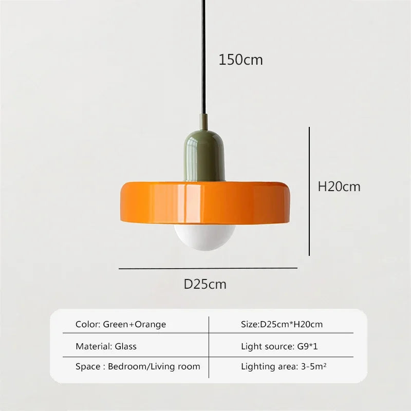 lampe suspendue nordique en verre bonbon pour intérieur décoratif