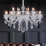 lustre moderne en verre cristal pour espace de luxe