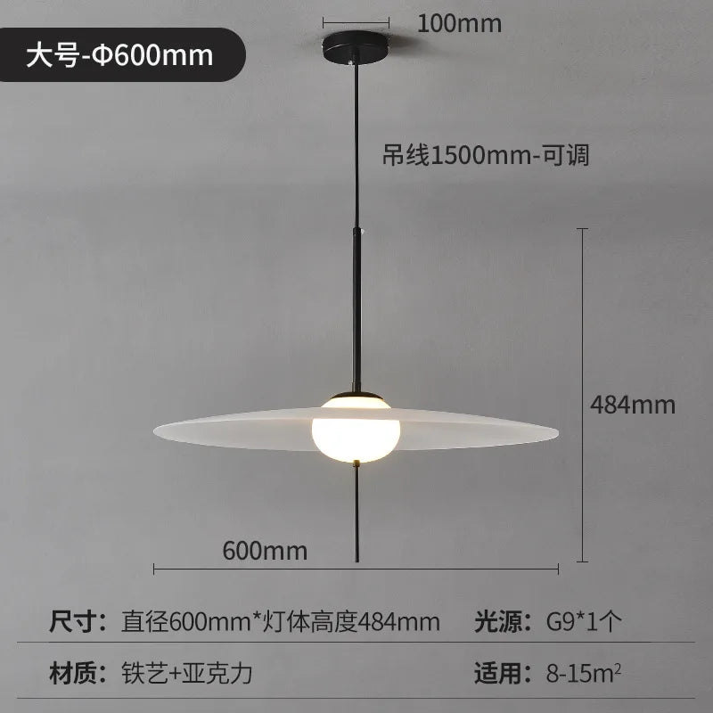 suspension soucoupe volante design nordique luminaires modernes pour café et bar