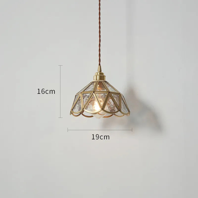 Suspension Nordique LED en Verre et corps doré