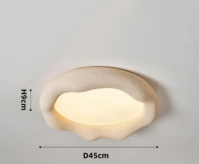 plafonnier nuage style wabi sabi minimaliste pour éclairage doux