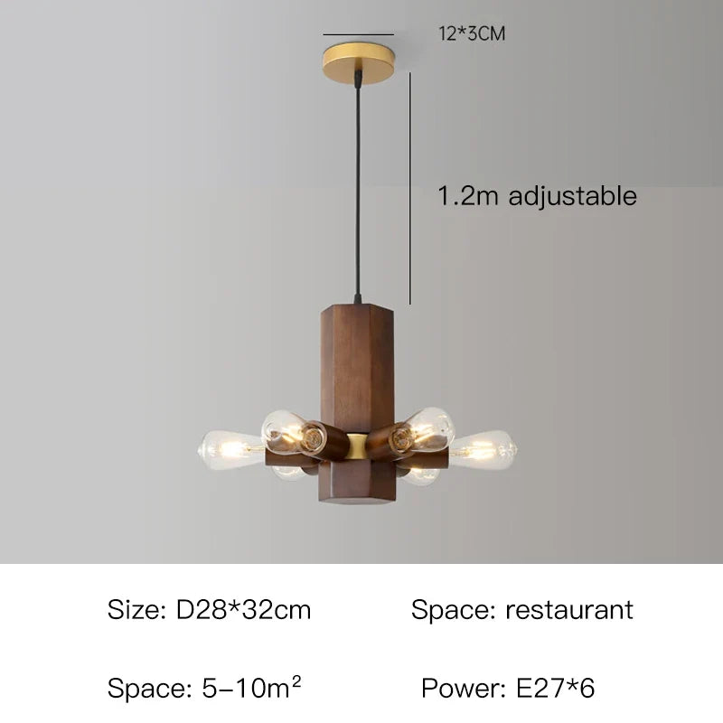 suspension nordique en bois pour décoration intérieure élégante