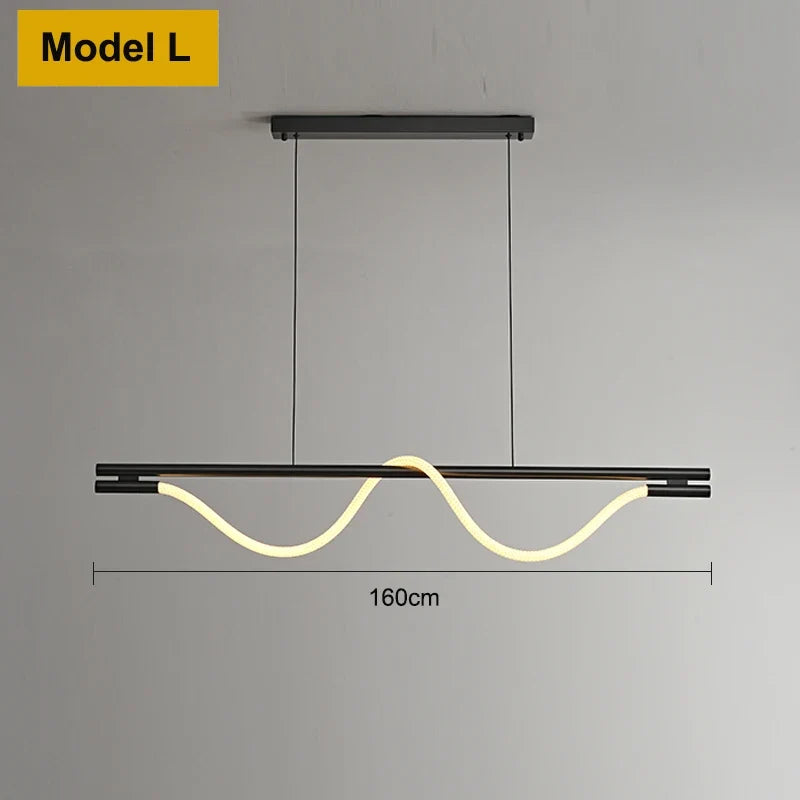 Applique murale moderne en Tube de néon LED tissé en Silicone