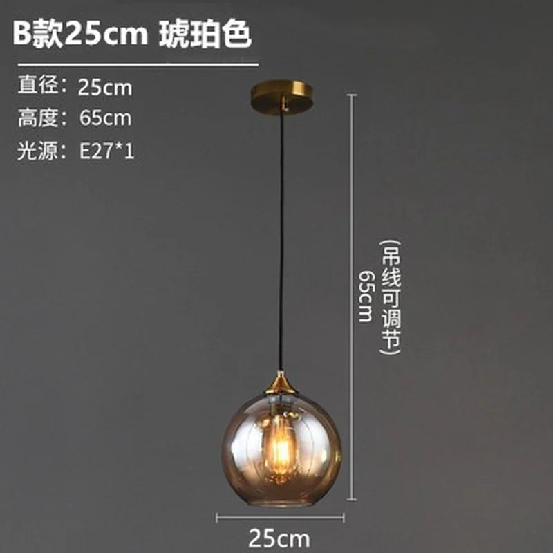 lustre nordique en verre fumé suspension simple luxe