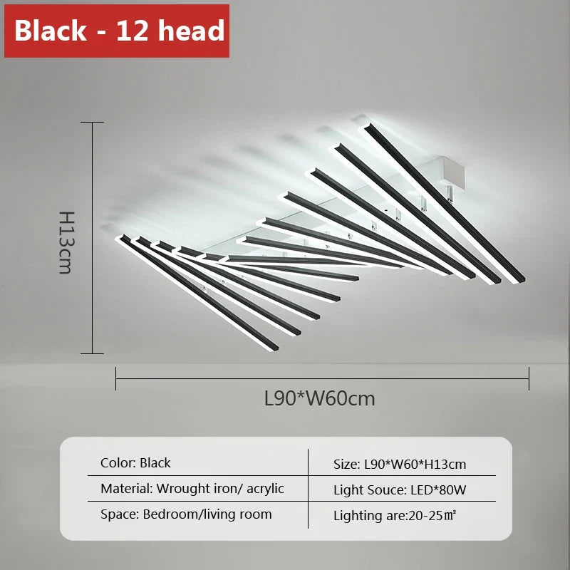 lustre moderne à leds pour décoration intérieure créative