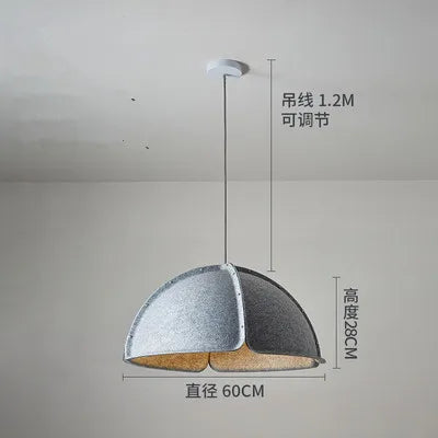 Suspension Éclairage acoustique feutre postmoderne minimaliste design pour salon chambre salle à manger suspension