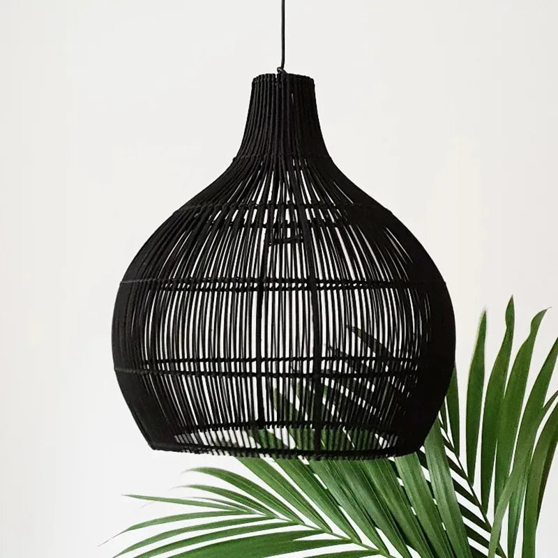 suspension en osier japonais tissée à la main pour décoration intérieure