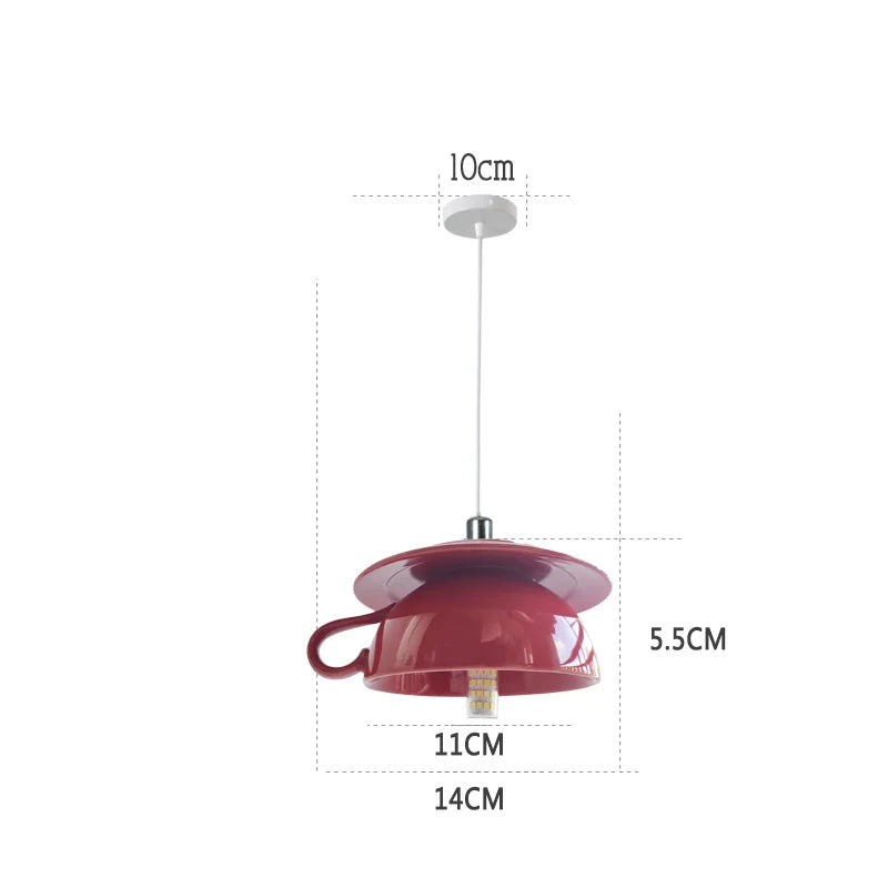 suspension en céramique design art thé éclairage led g4
