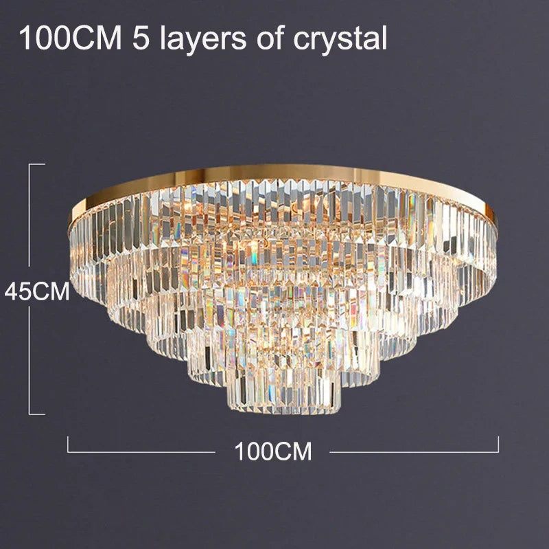 lustre en cristal luxe pour décoration intérieure et éclairage élégant