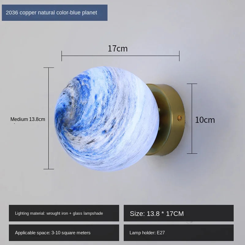 plafonnier planet ball moderne minimaliste pour éclairage intérieur européen