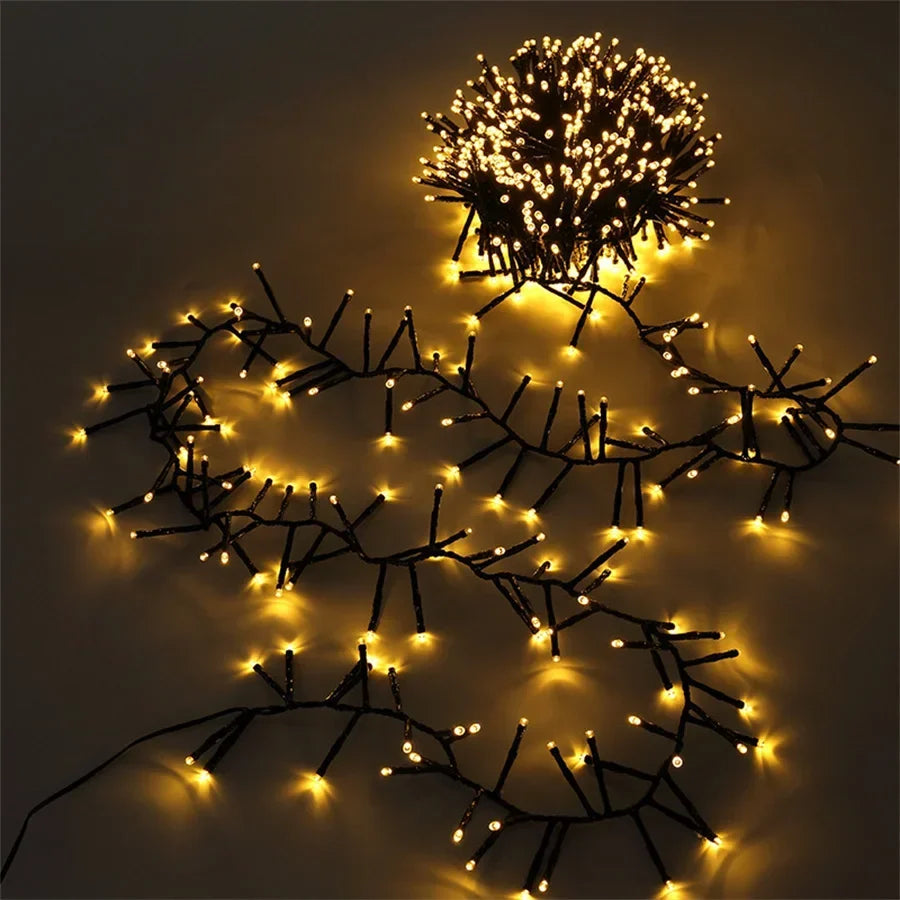 guirlande lumineuse de noël 2000 led étanche pour extérieur 8 modes