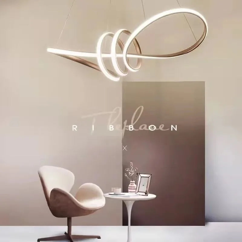 lustre moderne en verre pour éclairage intérieur