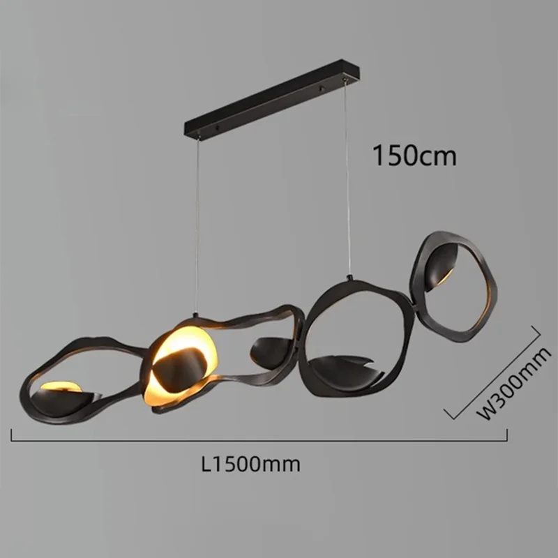 Lustre design noir et cuivré moderne