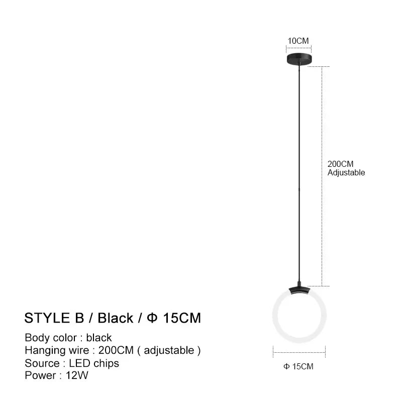 suspension moderne minimaliste luxe pour intérieur design