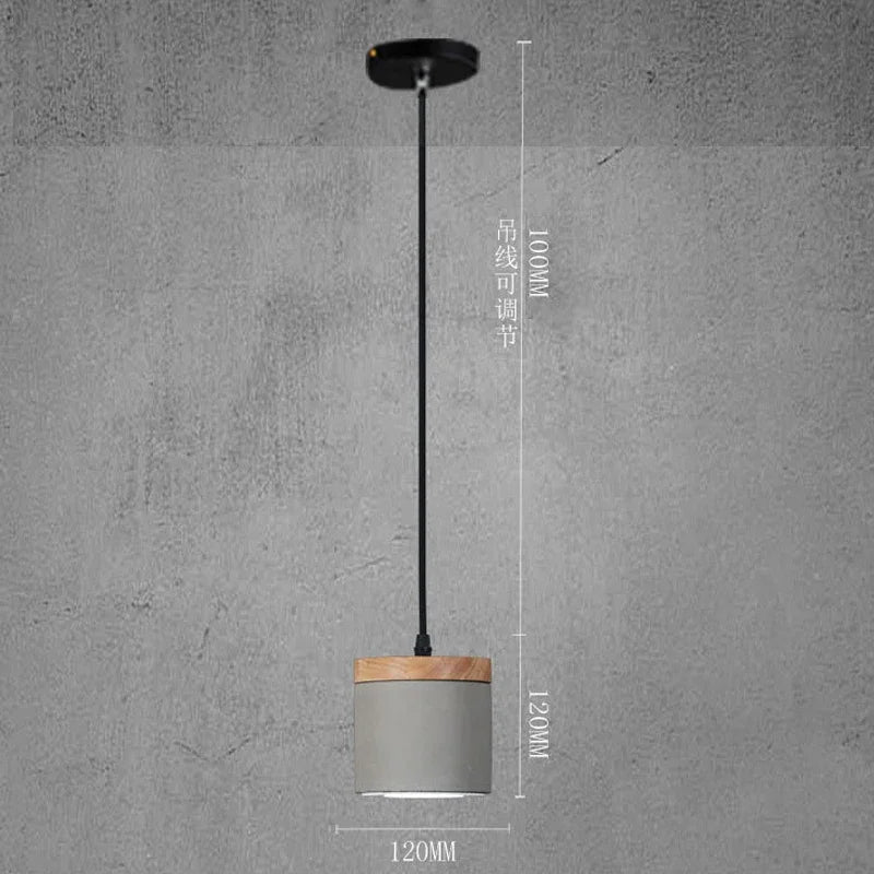 suspension rétro industrielle en béton pour décoration intérieure