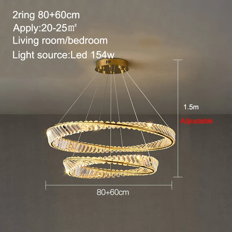 Plafonnier de luxe nordique salon créatif salle à manger lustre de plafond en cristal chambre décoration de la maison suspension LED lumières