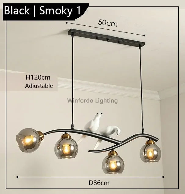 suspension design moderne forme oiseau scandinave décoratif winfordo