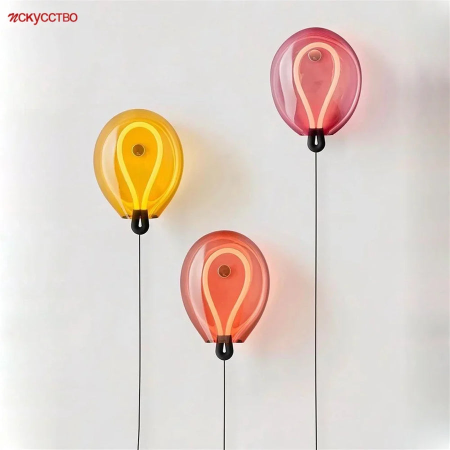applique murale led en verre coloré design nordique décor intérieur tendance