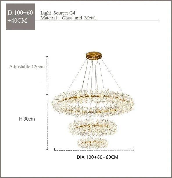 lustre en cristal moderne pour un éclairage intérieur élégant