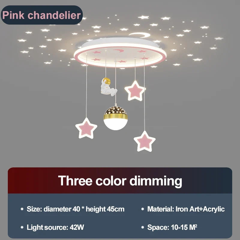 Plafonnier LED en forme d'étoile pour chambre d'enfant
