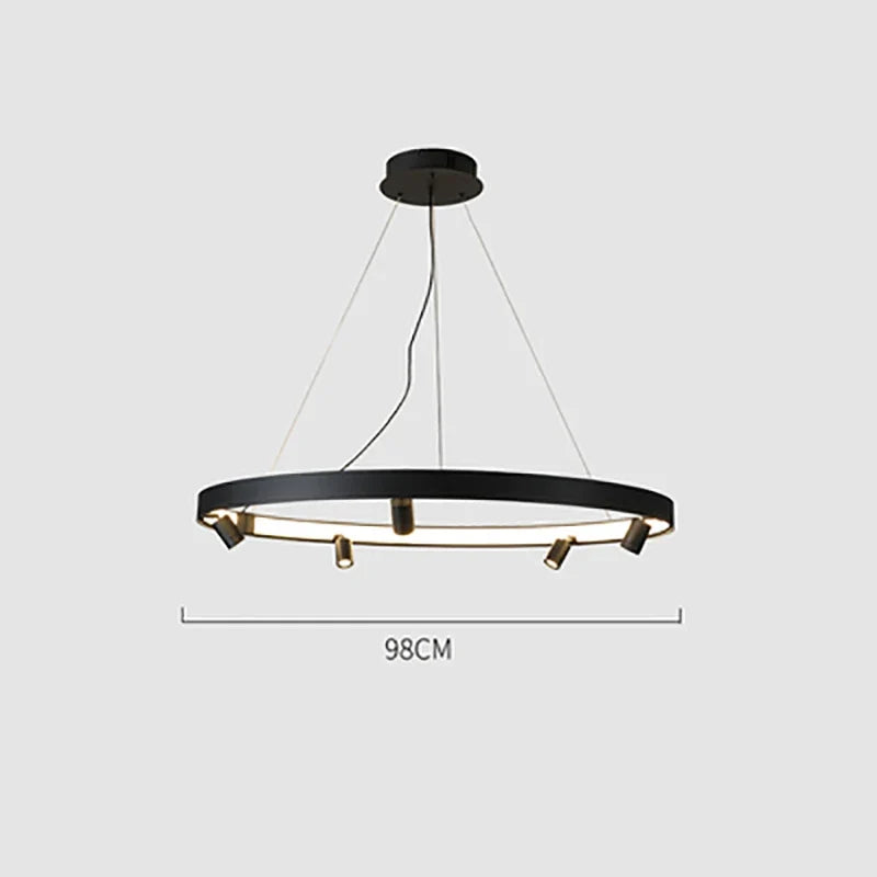 suspension LED en forme de cercle style nordique moderne