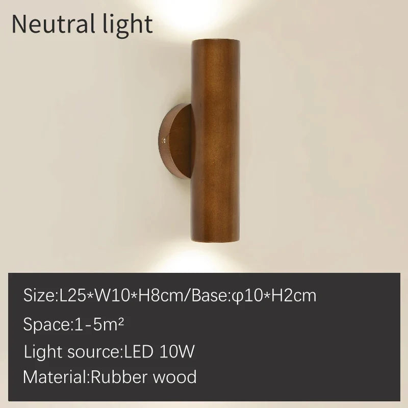 applique murale bâton bois nordique brillant bâtir vers bas