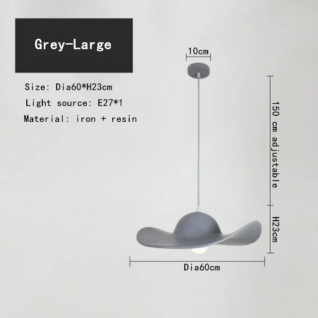 Italian Style LED Pendant Lamp For Kitchen Living Room Attic Bedroom Homestay Resin Straw Hat E27 Chandelier Home Improvement