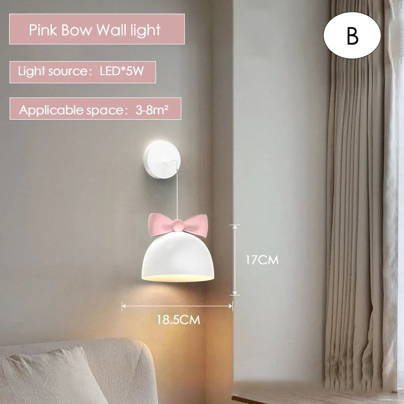 lustre mignon pour chambre d'enfant avec nœud lapin